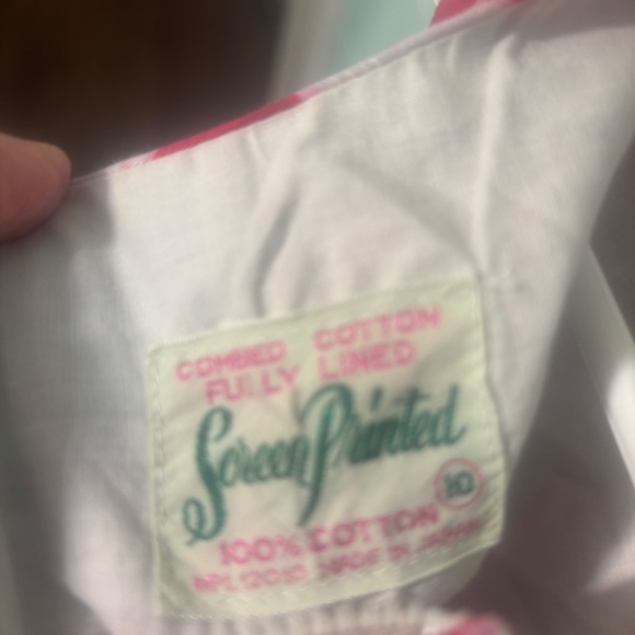 Vintage 1960s Red Floral Cotton Sheath Dress | Size 10 - Picture 3 of 4